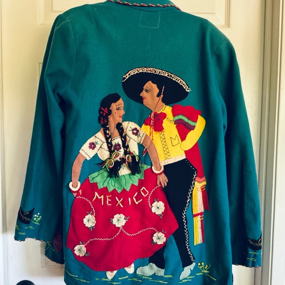 Vintage..LA MEXICANA..wool embroidery jacket - Picture 7 of 9